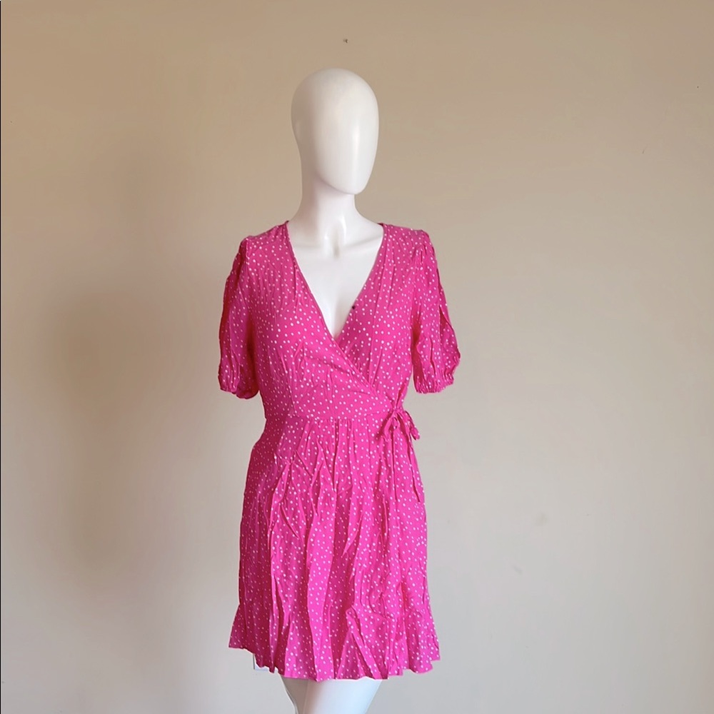 NWOT A NEW DAY Pink Wrap Dress.